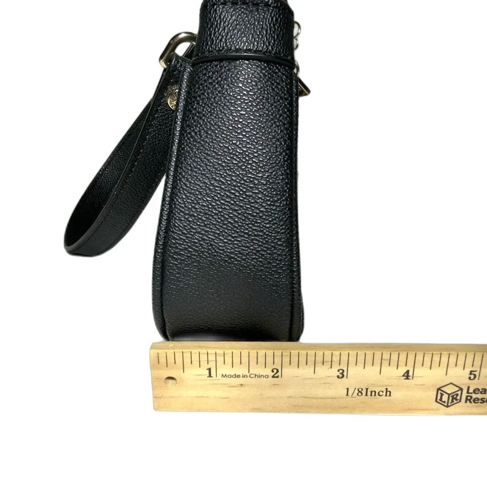 Von Dutch Classic Black Vegan Patent Logo Shoulder Bag Chain Wrench Charm NWOT
